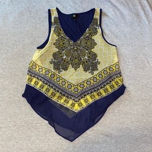 navy/yellow iz byer tank